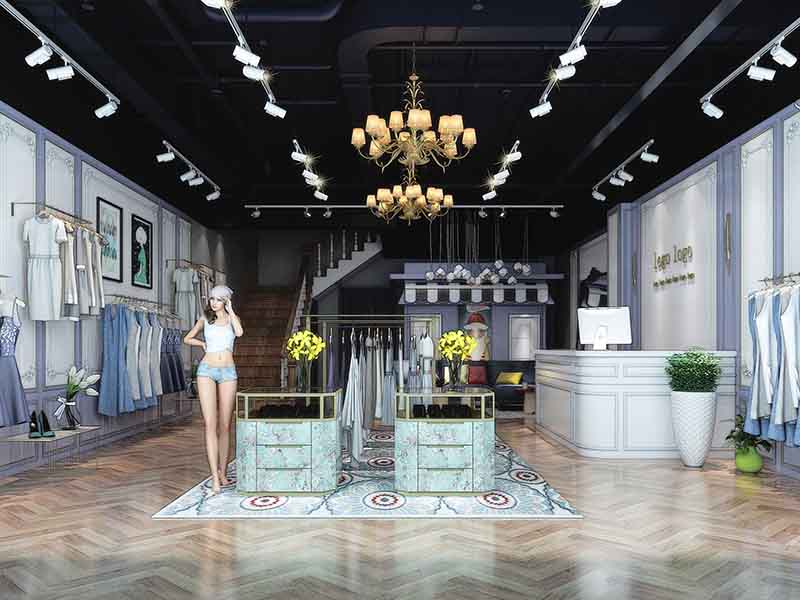 一般的女裝店時尚風格裝修,需要兼顧方面能提升顧客好感度